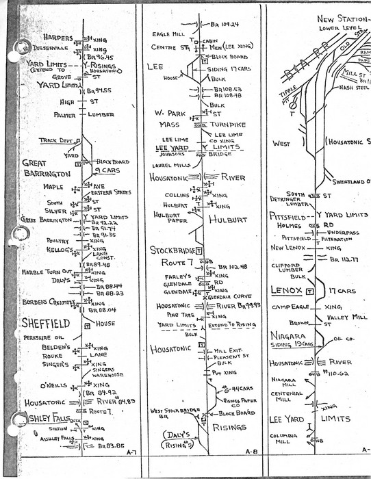 Photo of NYNHHRR-Map of former New Haven branch line Ashley Falls to Pittsfield