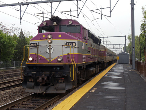 Photo of Train # 833 arrives in Attleboro