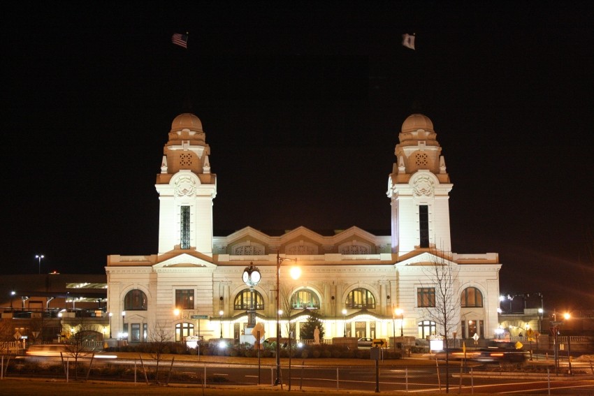 Photo of Worcester Union Station at night