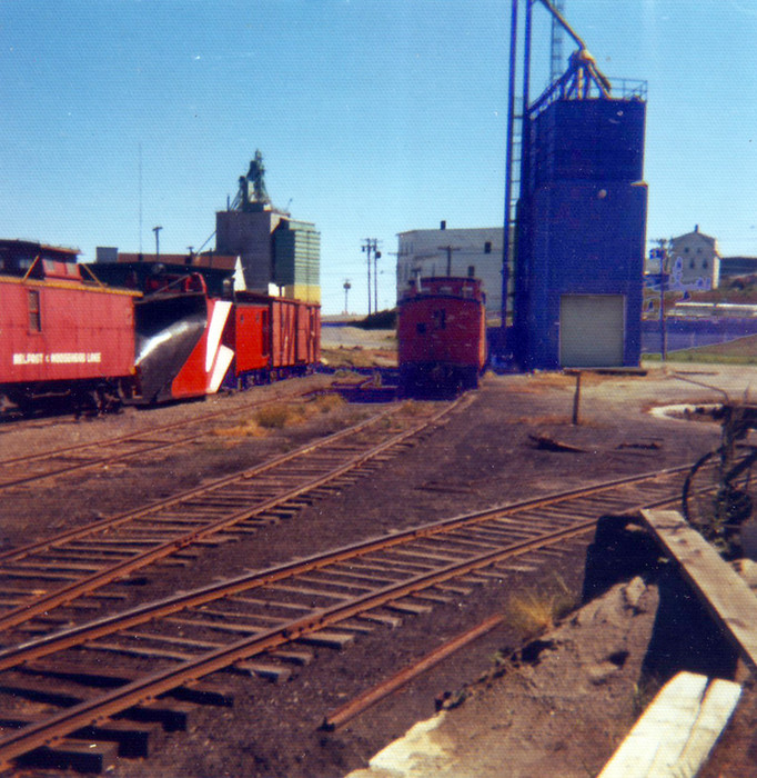 Photo of The Belfast yard and grain elevator, Sept., 1973