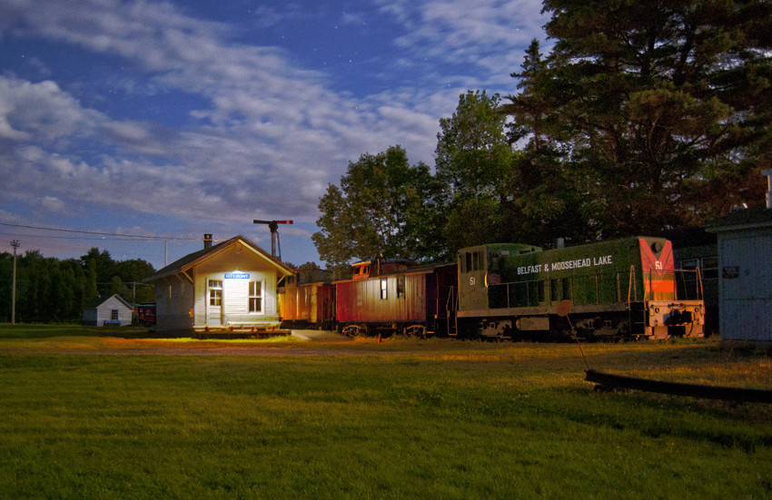 Photo of City Point Central Railroad Museum by Moonlight, Belfast, ME