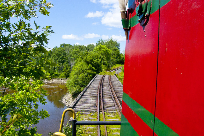 Photo of Crossing the City Point Trestle (MP 2.0) viewed from BML#50