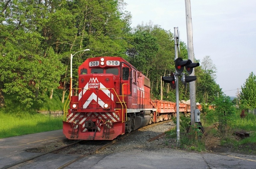 Photo of VRS Work Train at Bellows Falls VT