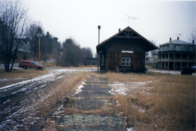 Photo of Old Cheshire RR (Ex B&M) Station in Troy, NH.