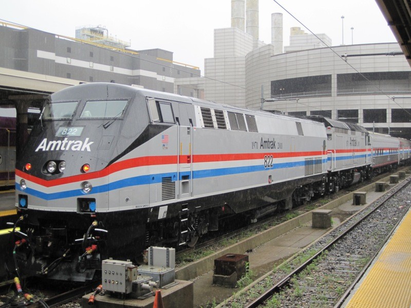 Photo of Amtrak 40th Anniversary Train at South Station, Boston, MA