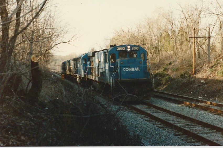 Photo of Conrail Locos Running Light Outbound at Norwood