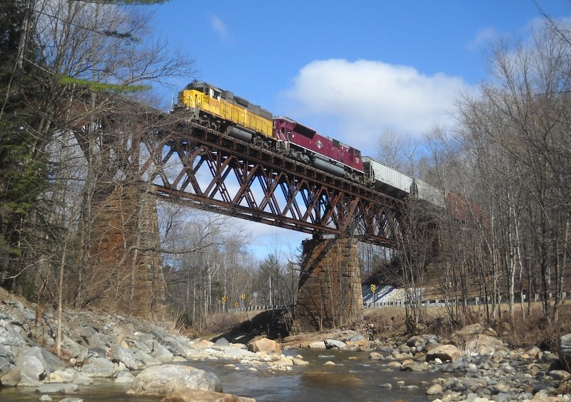 Photo of GMRC 263 Crossing the Cuttingsville Trestle