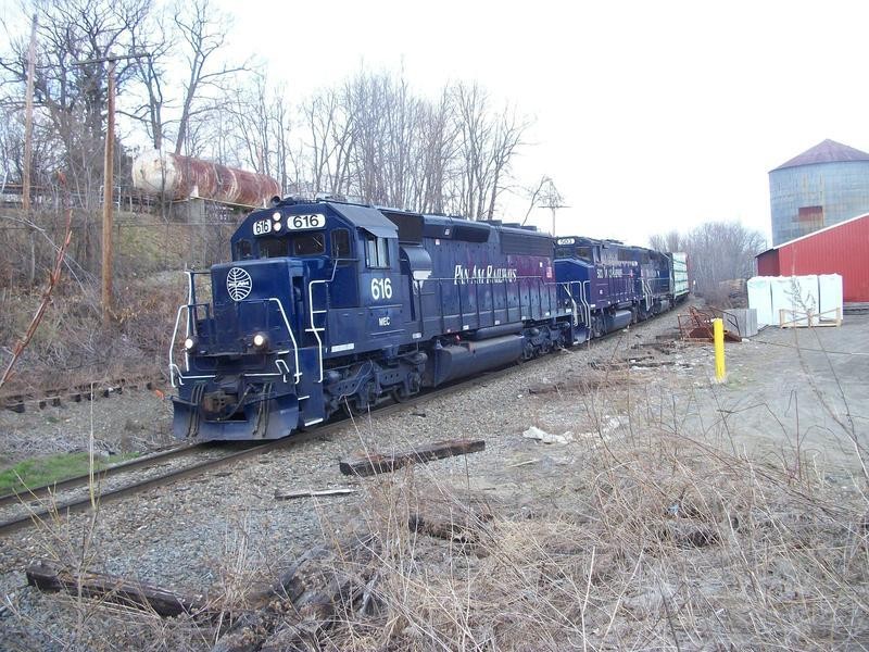 Photo of Train SJPO @ North Street in Waterville, Maine.