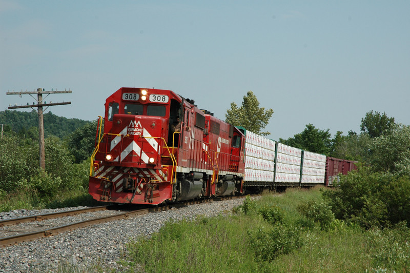 Photo of 308 leads NPWJ into Orleans, VT