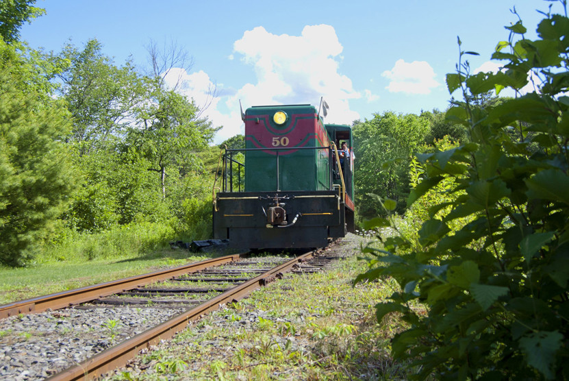 Photo of BML#50 exiting the City Point trestle at MP 2.1