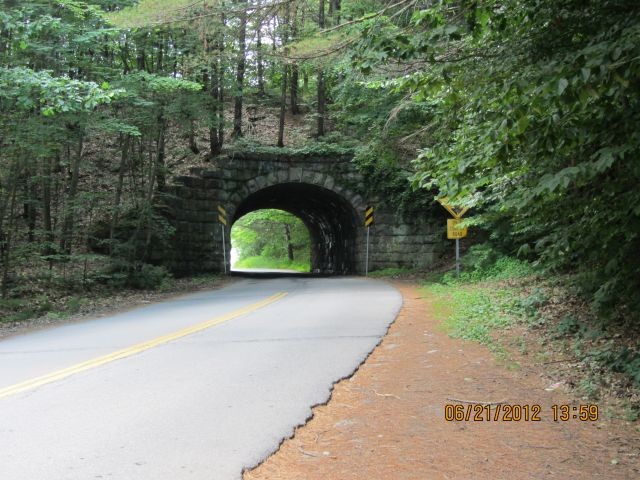 Photo of Original Cheshire RR. stone arch bridge.