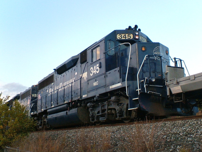 Photo of Pan Am engine 345 in Manchester,NH on the Circus Train