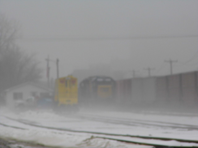 Photo of csx in the fog @ pittsfield ma
