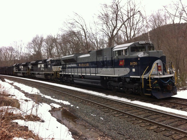 Photo of NS 1070 (WAB) Tied Down in Erving, MA