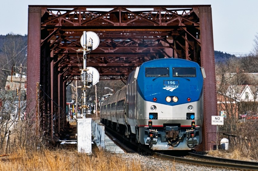 Photo of Amtrak 55 Bellows Falls 3/15/13