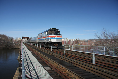 Photo of Amtrak 406 Crossing The River