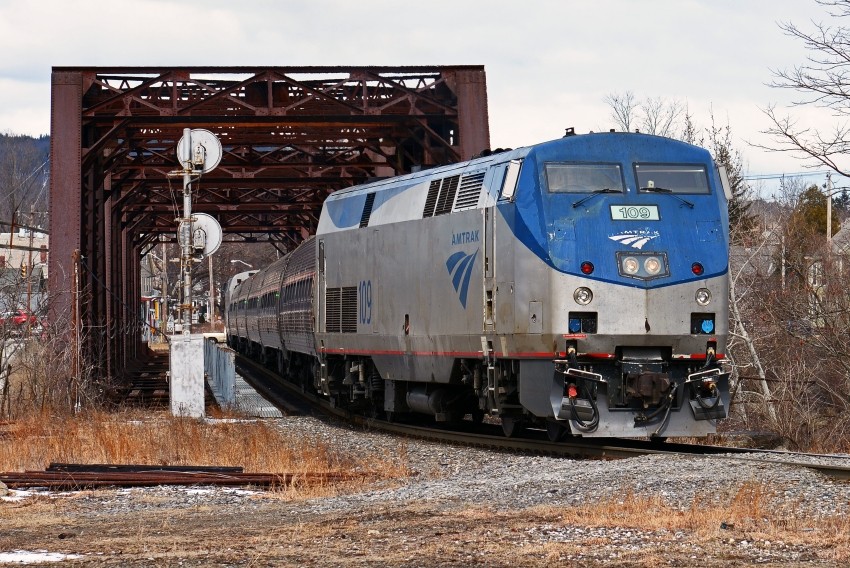 Photo of Amtrak 55 Bellows Falls 3/25/13