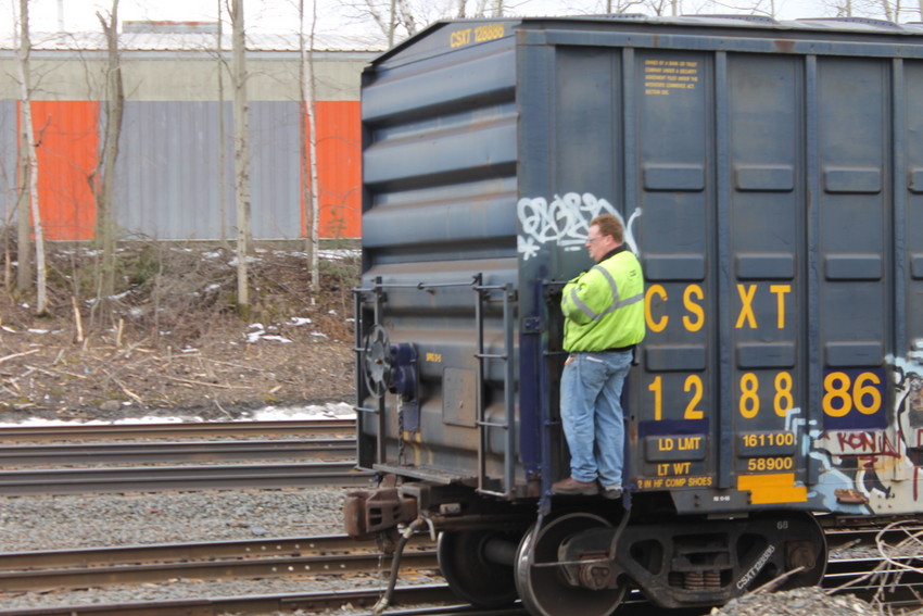 Photo of Conductor Riding the Shove