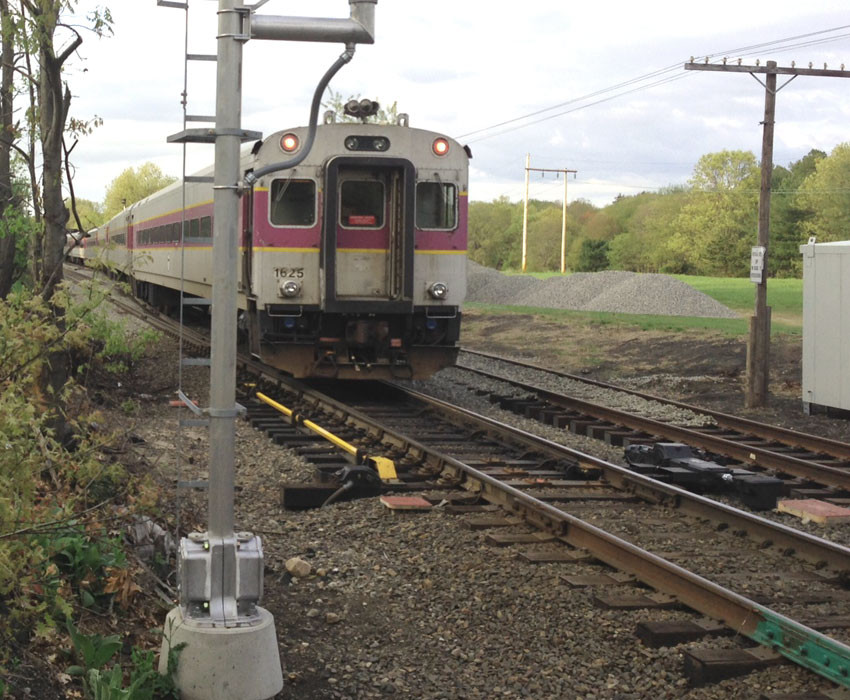 Photo of Haverhill bound  MBTA 2217 takes to the new east track at new interlocking