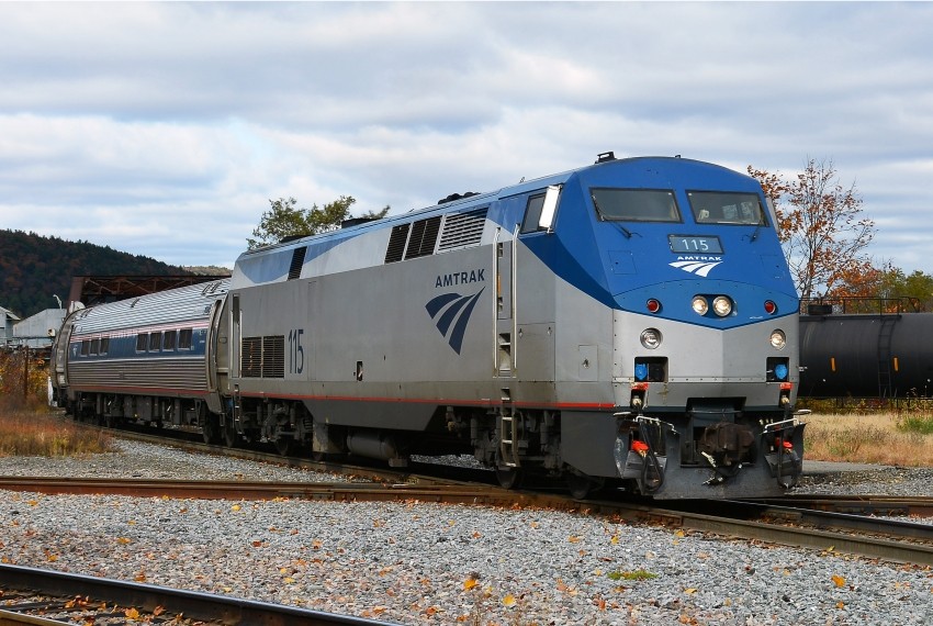 Photo of Amtrak 55 at Bellows Falls 10/25/13