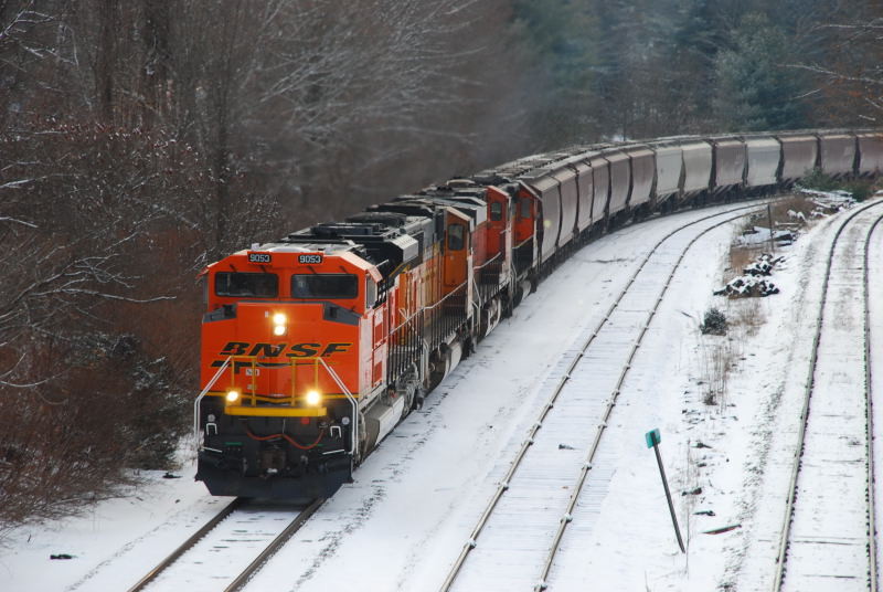 Photo of Pan Am loaded grain train RJAY at Millers Falls