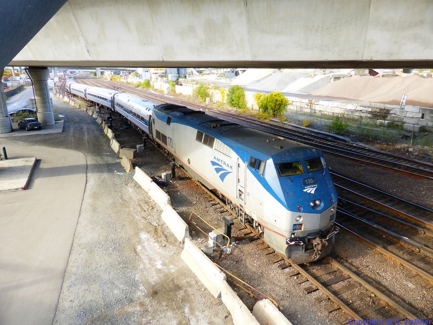 Photo of Amtrak 170 leads the Downeaster