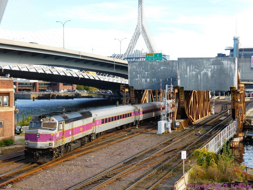 Photo of MBTA 1007 passing Tower A