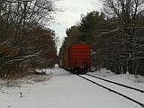 Photo of A CSX freight works its way through Medfield.