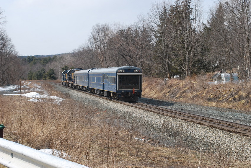 Photo of a leaving shot of the geometry test train