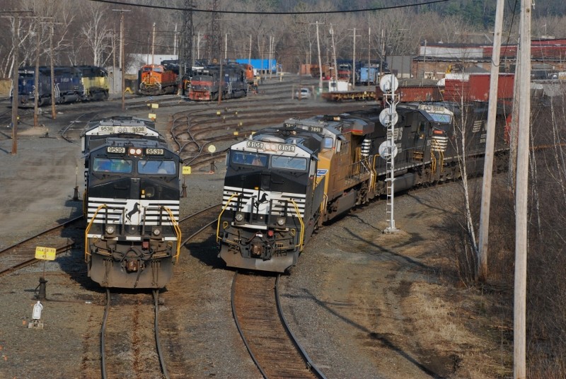 Photo of 23K and coal train power at E. Deerfield