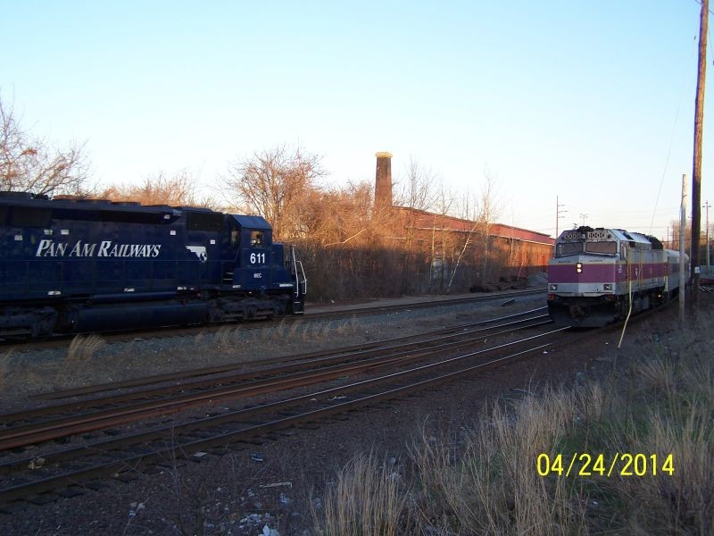 Photo of Trains Passing in Lawrence,MA