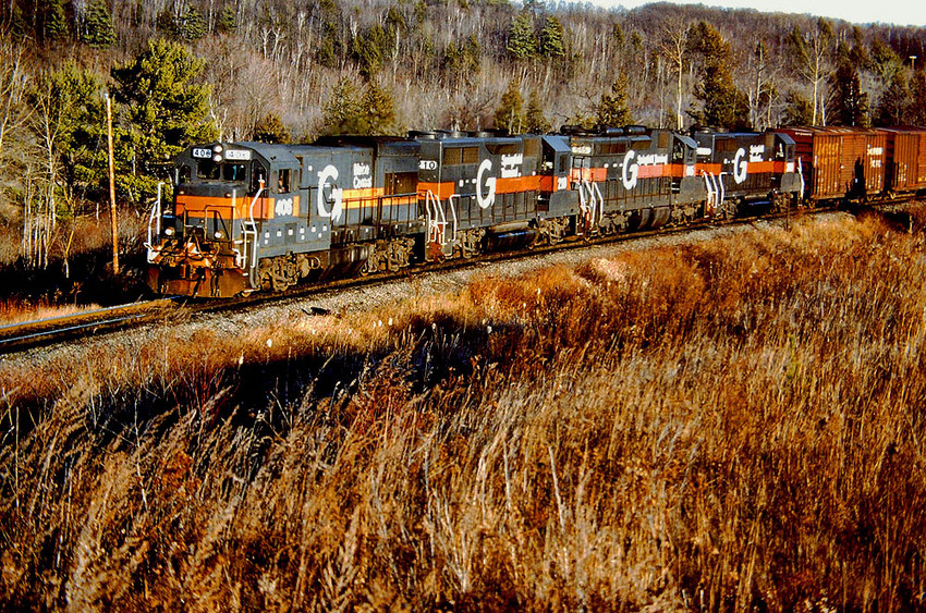 Photo of westbound at Waterville in 1994