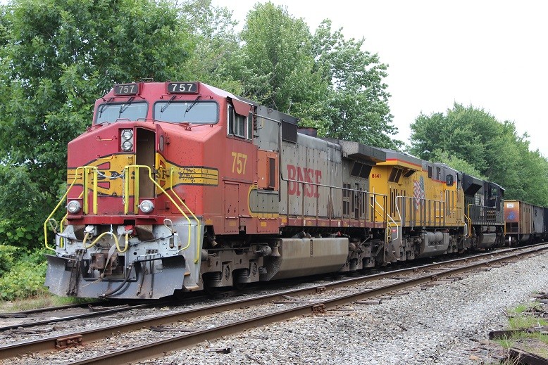 Photo of Bow Coal Train with BNSF, Union Pacific and Norfolk Southern Power