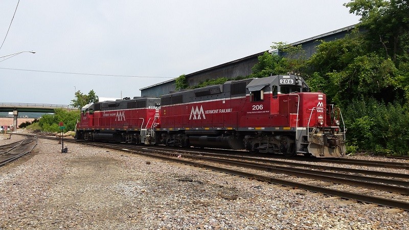 Photo of VTR Twin Locomotives in the Rutland Yard