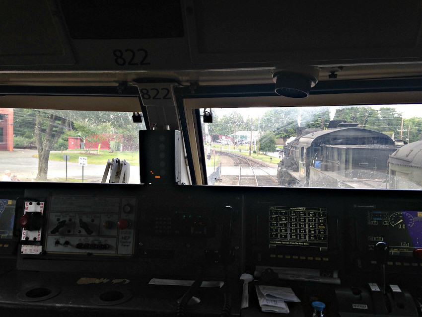 Photo of In the cab of Amtrak 822!