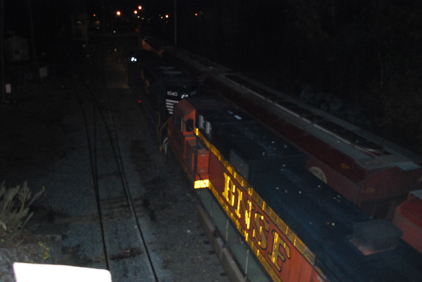 Photo of panam railways train 22k passing empty grain train @ eastdeerfield yard
