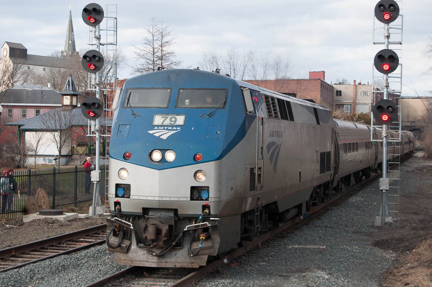 Photo of Amtrak 79 Arrives at Greenfield