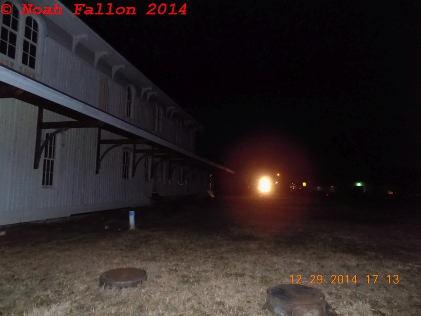 Photo of HRRC NX-13 Comes Around the Curve in the Dark