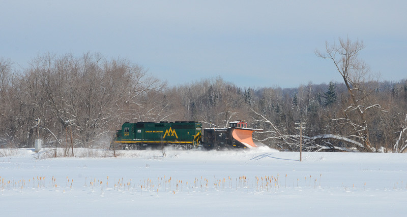 Photo of WACR plow train Irasburg, VT