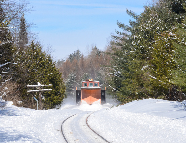 Photo of WACR plow train at Barton, VT