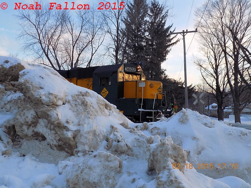 Photo of Housatonic Railroad GP35 Peeks Out of a Snow Bank