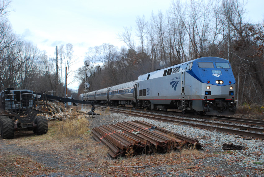 Photo of Amtrak 57 Vermonter south through Deerfield