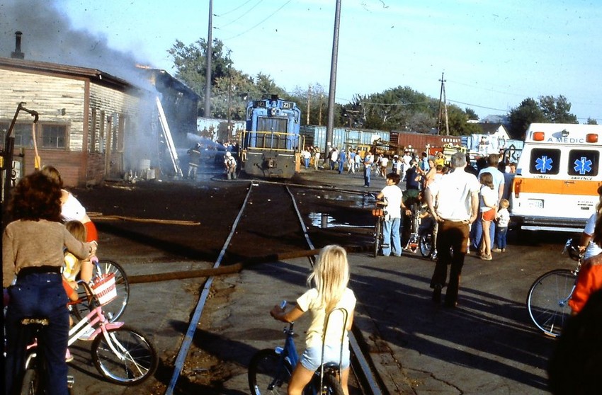 Photo of Lawrence Yard - Fire in 1982