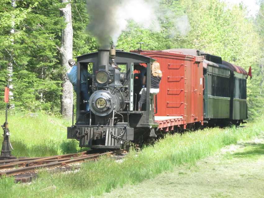 Photo of Engine #10 and train again underway