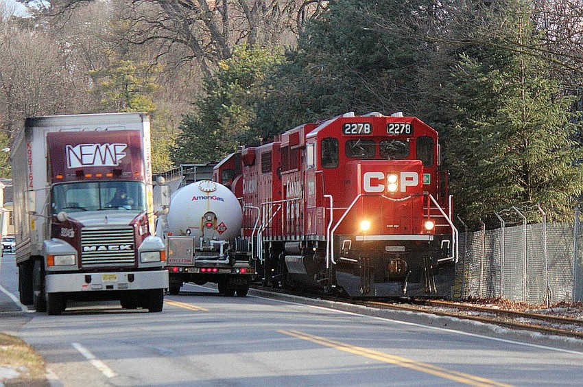 Photo of CP Rail ex-D&H Glens Falls Branch in Hudson Falls -- Monday January 11,  2016