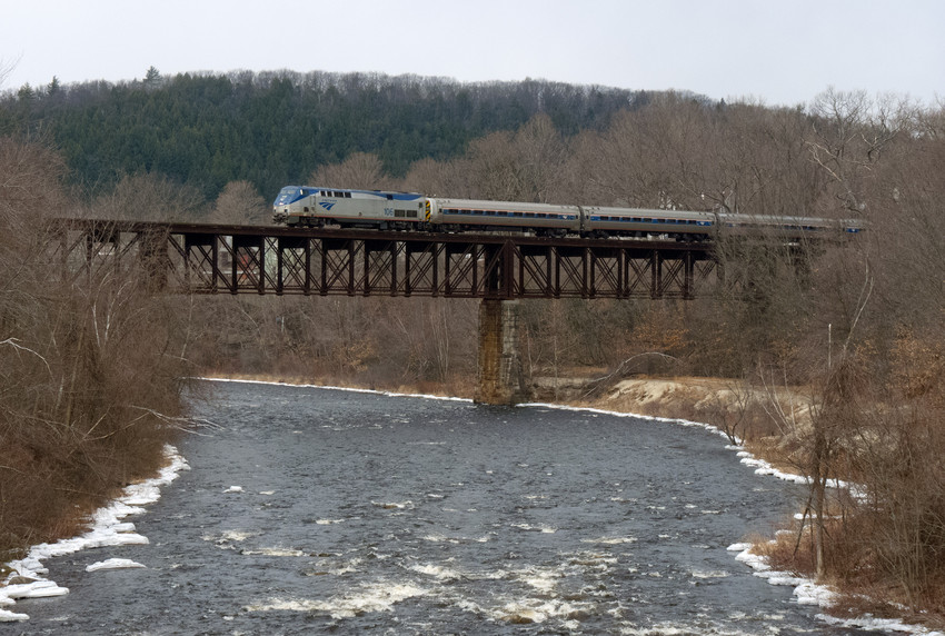 Photo of Amtrak Vermonter Crossing the Millers River - 1