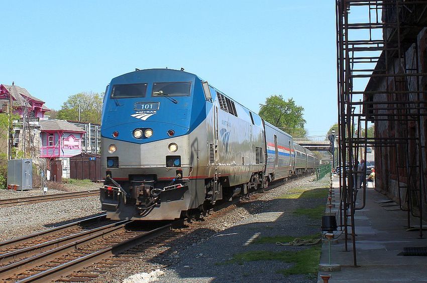 Photo of Amtrak 449 in Palmer Mass. -- Thursday May 12,  2016