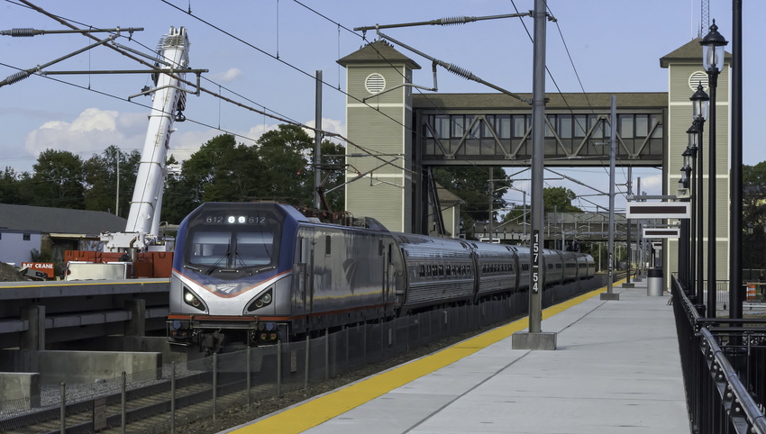 Photo of Amtrak Train 175 Passes Platform Work at Kingston, RI