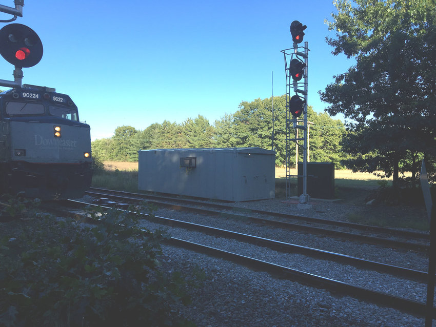 Photo of Downeaster using the new double track