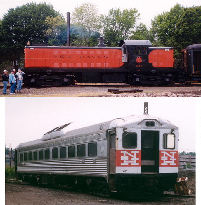Photo of NH RS1 and RDC at Danbury RR Nuseum